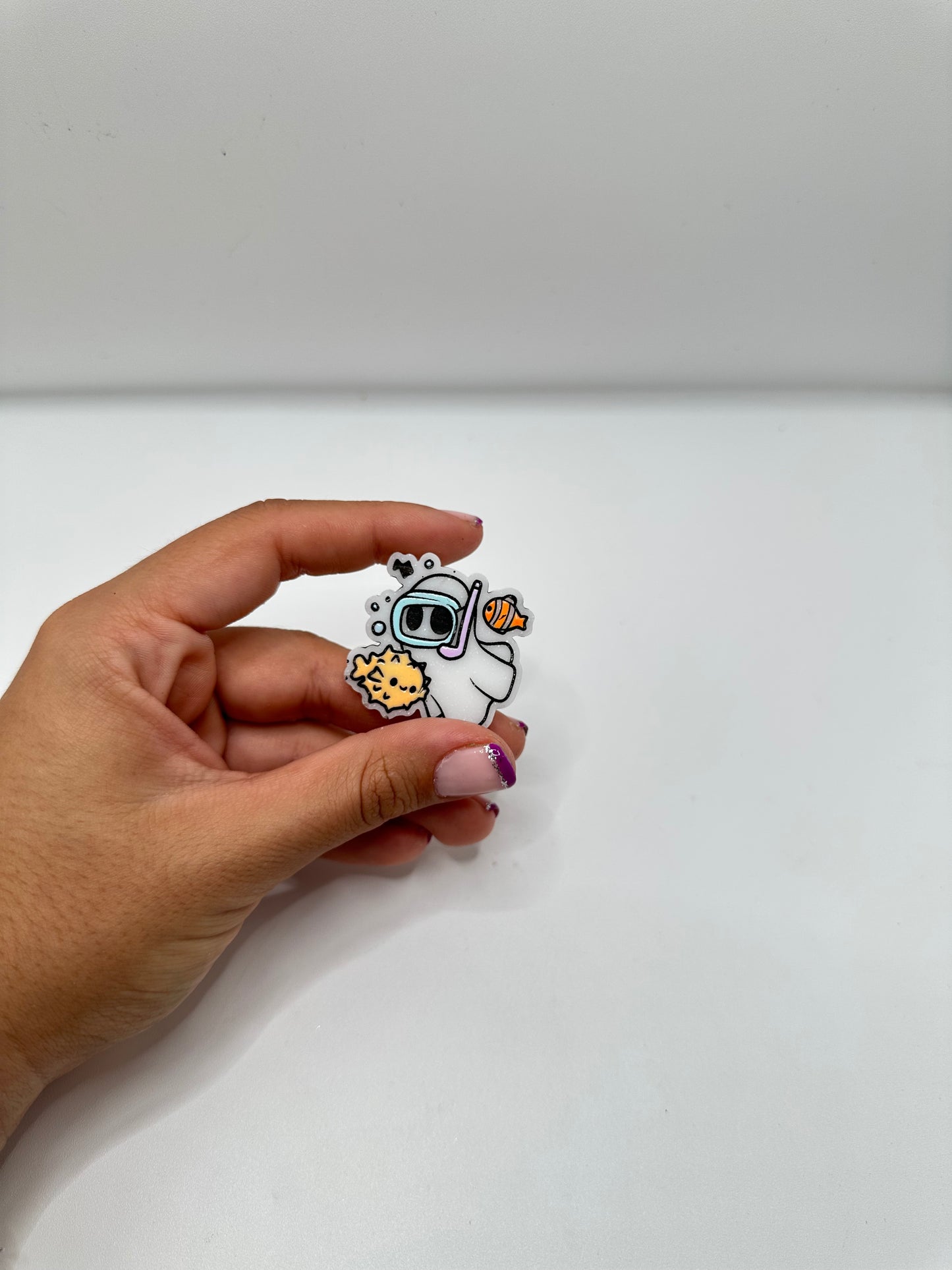 Mini Cover minder dp. En resina pintado a mano