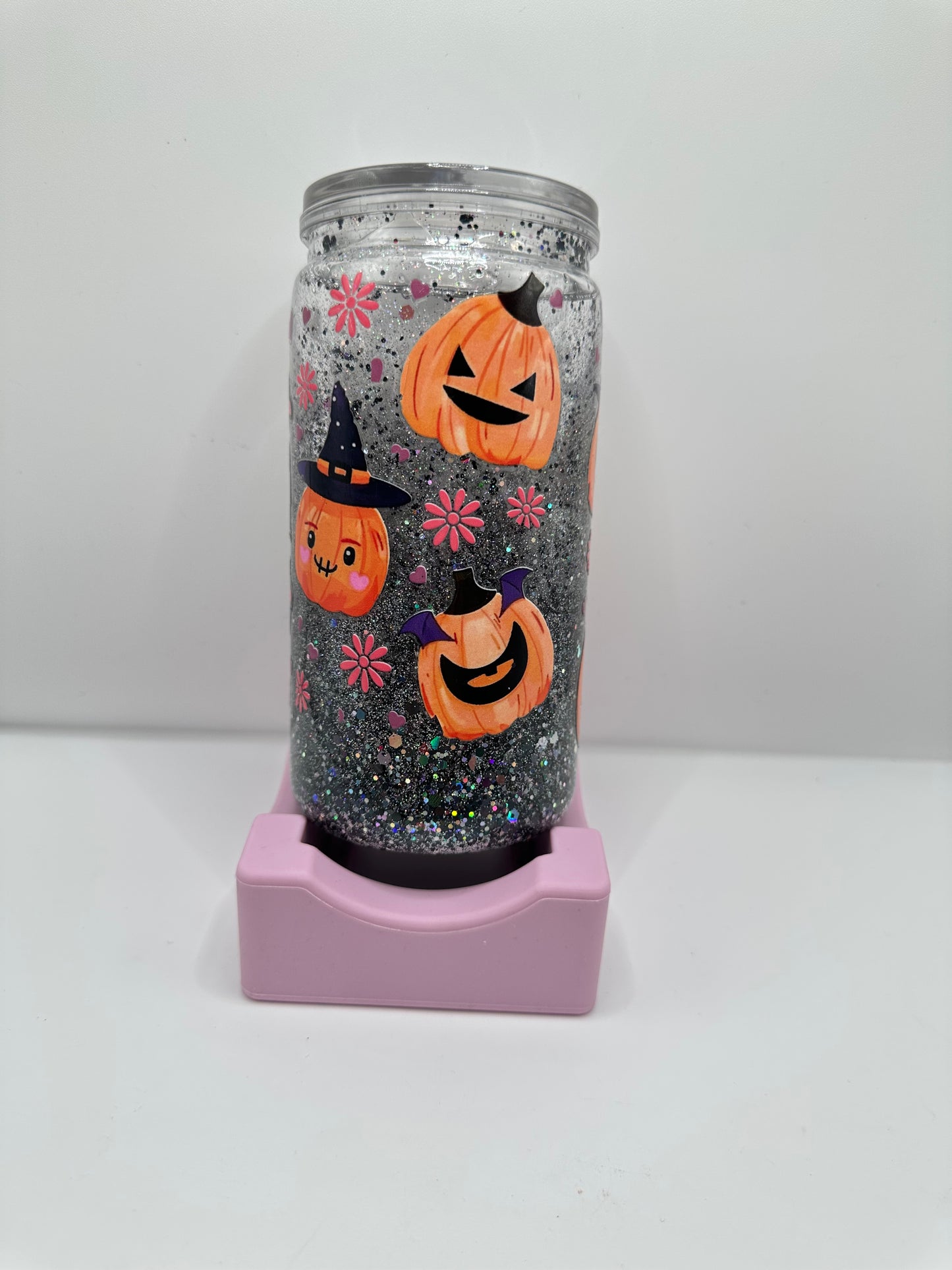 Vaso shaker con tapa y cañita