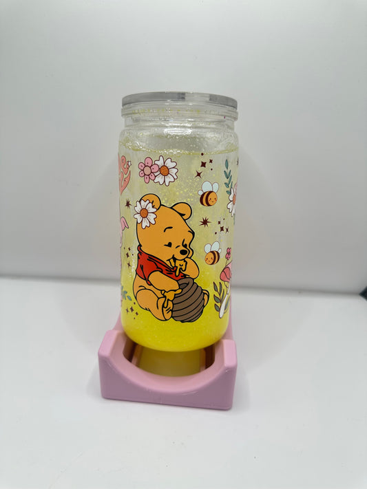 Vaso shaker con tapa y cañita