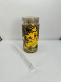 Vaso shaker con tapa y cañita