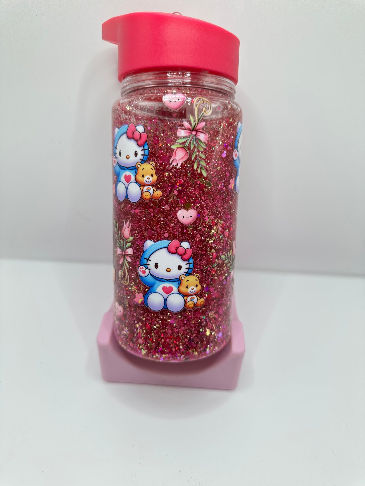 Botella  shaker  con cañita