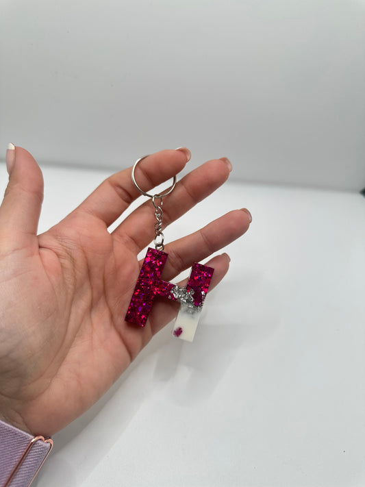 Llavero inicial en resina