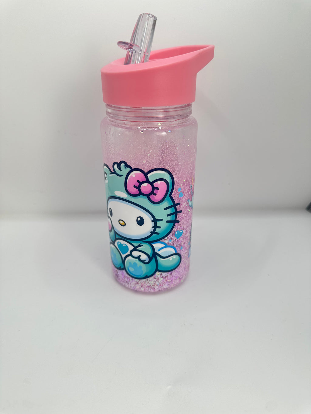 Botella  shaker  con cañita
