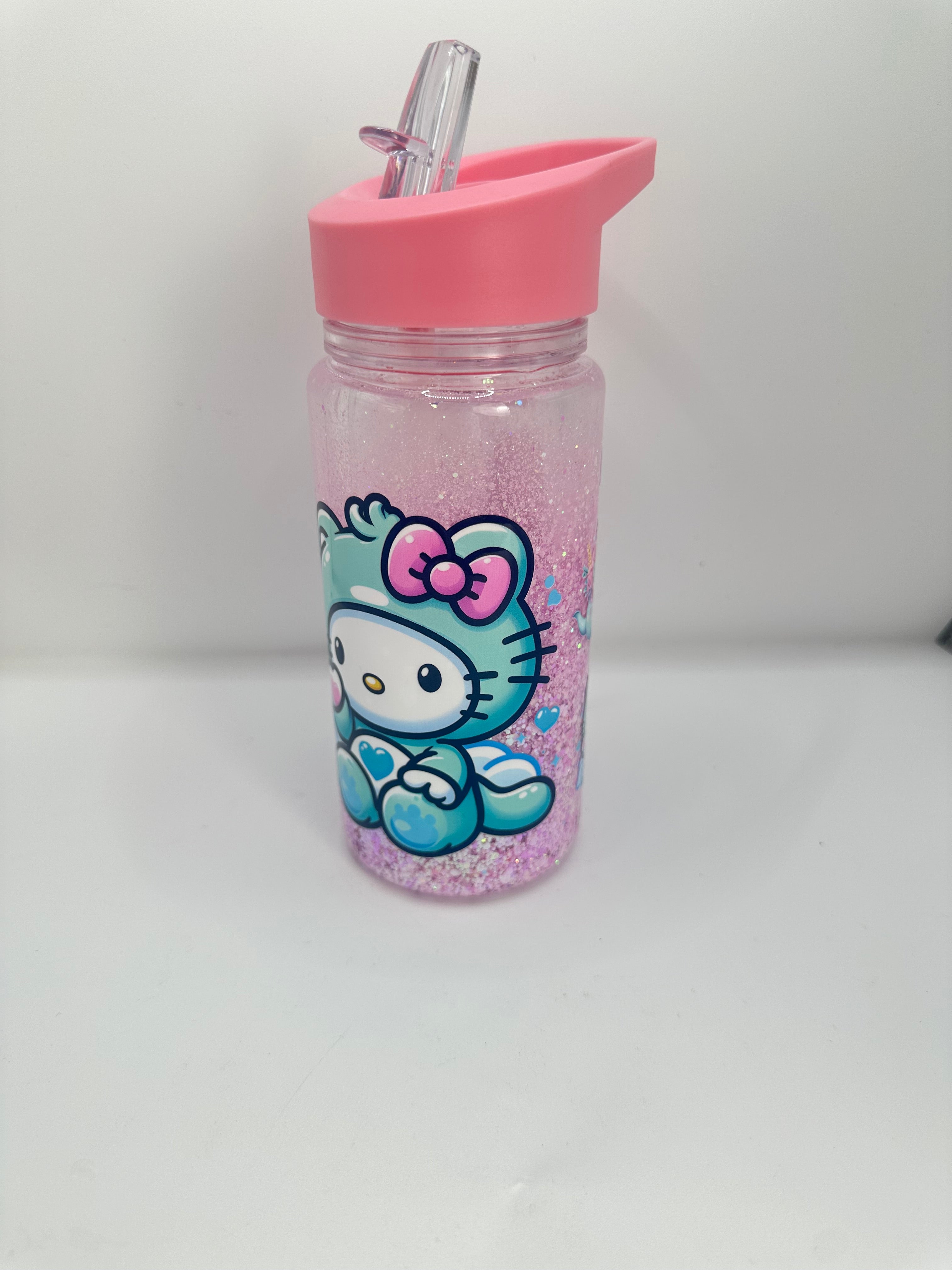 Botella  shaker  con cañita