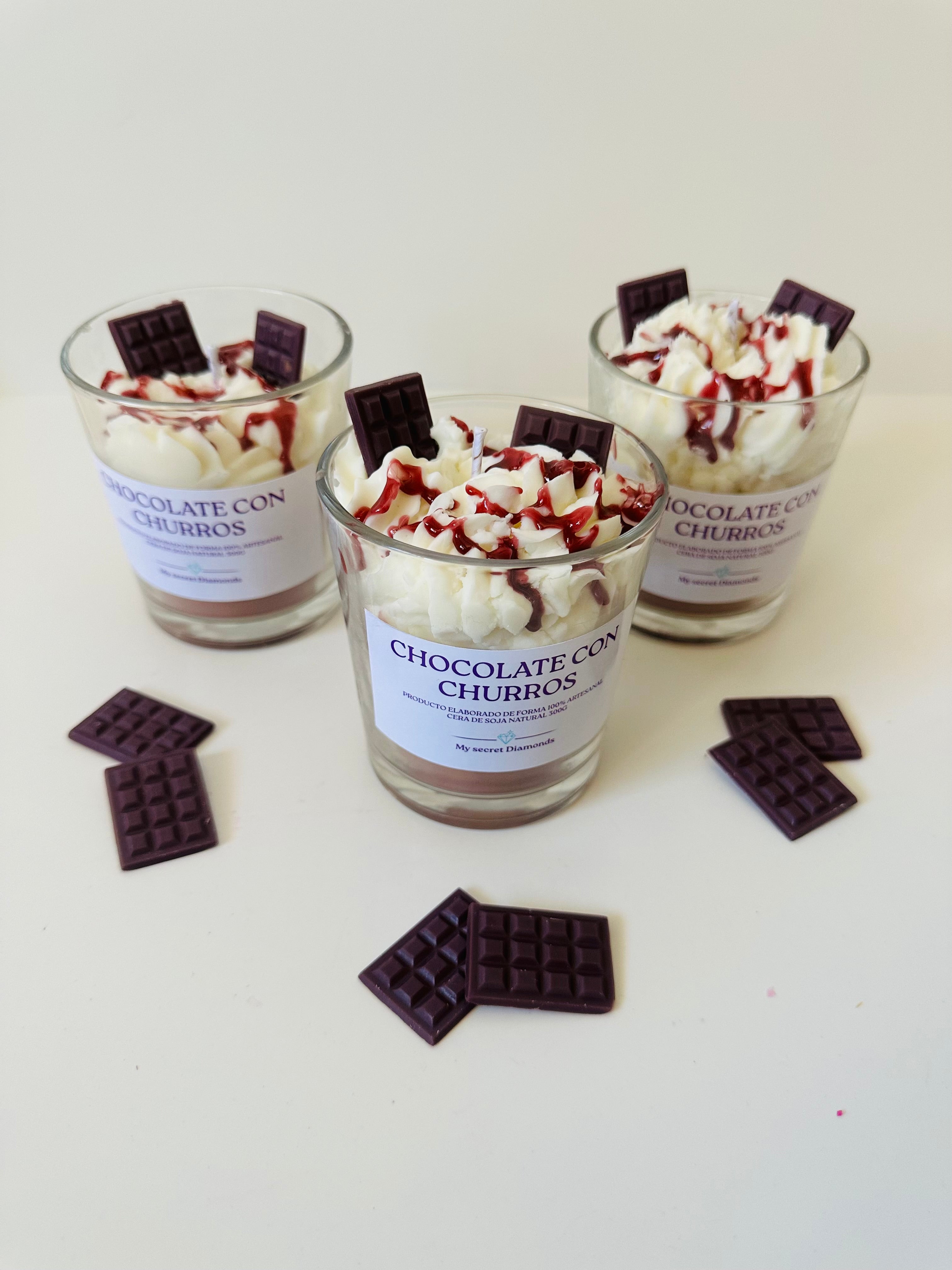 Vela " chocolate con churros "