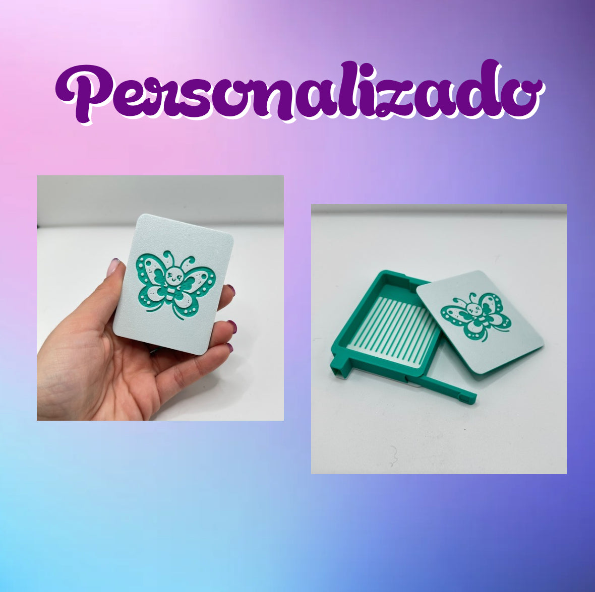 *Personalizable* Bandeja con tapón deslizante pequeña