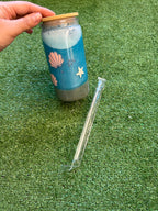 Vaso shaker con tapa y cañita Playa