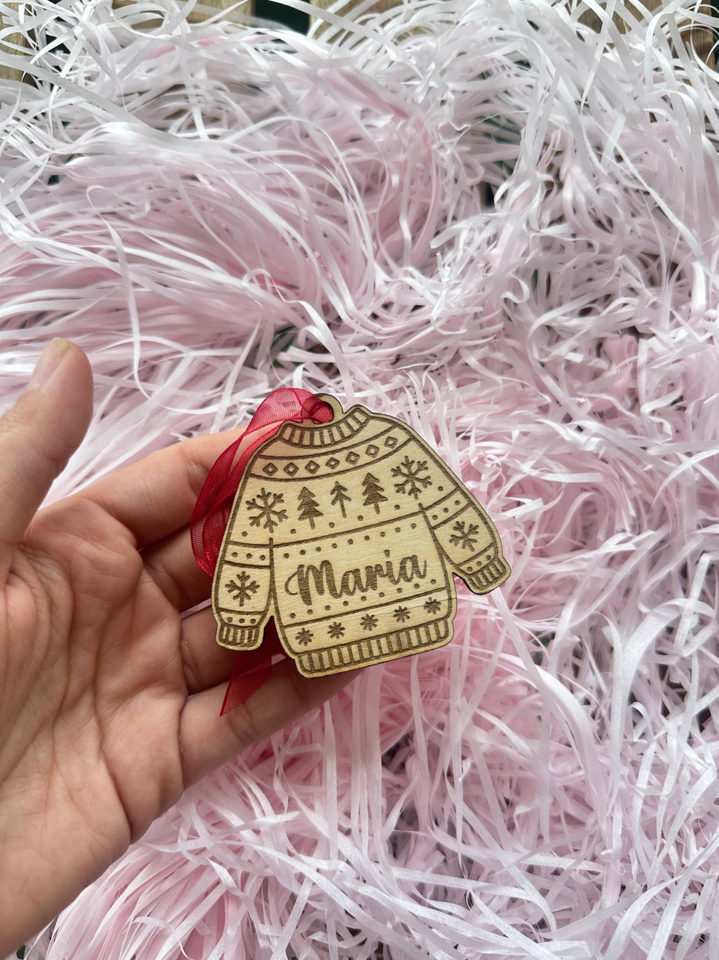 Bola de Navidad personalizable madera (adornos)