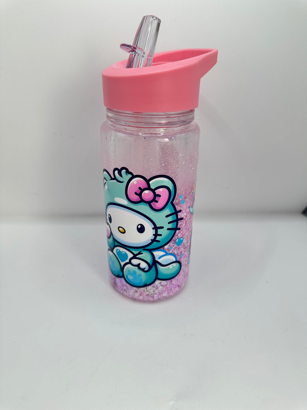 Botella  shaker  con cañita