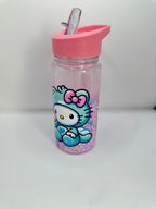 Botella  shaker  con cañita
