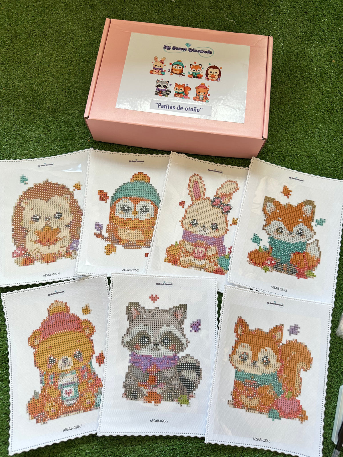 PREVENTA Kit mini lienzos   "Patitas de otoño”