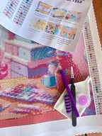 Lienzo  "La chica de rosa ”