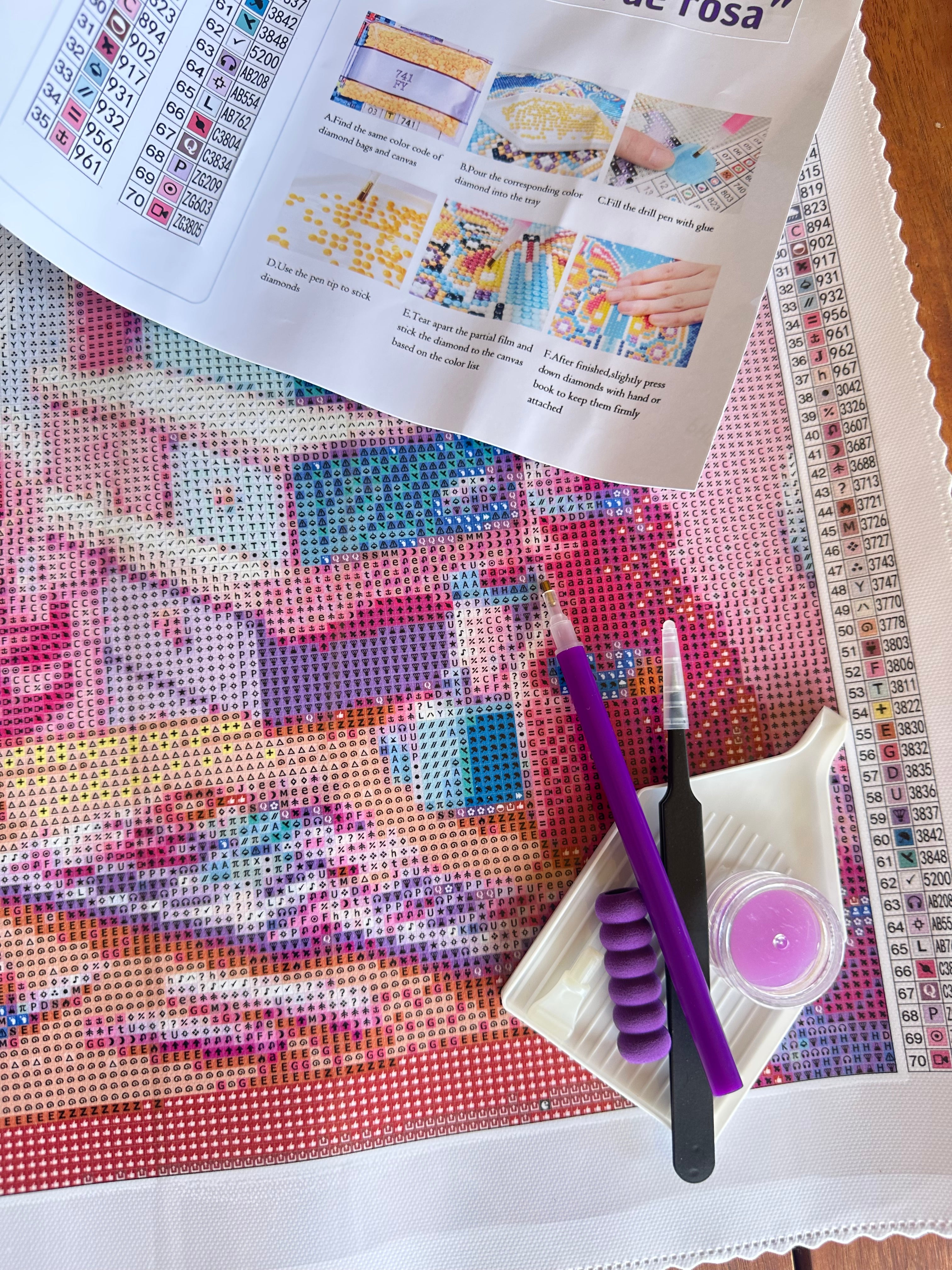 Lienzo  "La chica de rosa ”