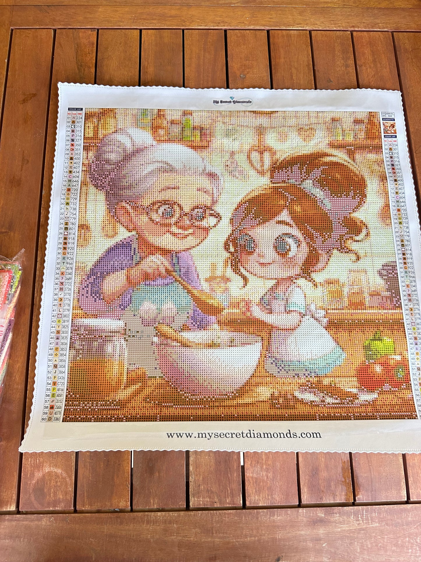 Lienzo  "Cocina con la yaya ”