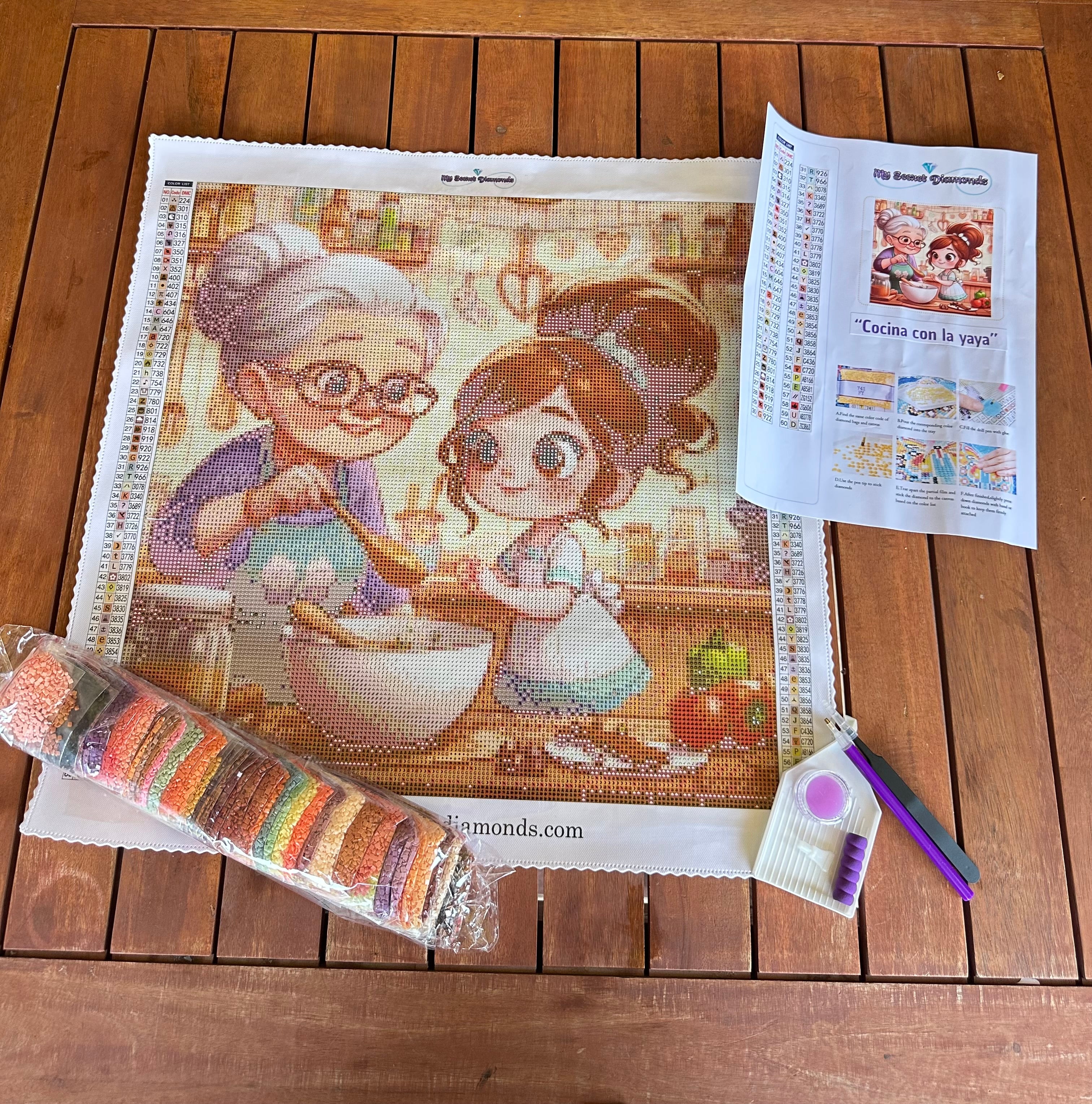 PREVENTA Lienzo  "Cocina con la yaya ”