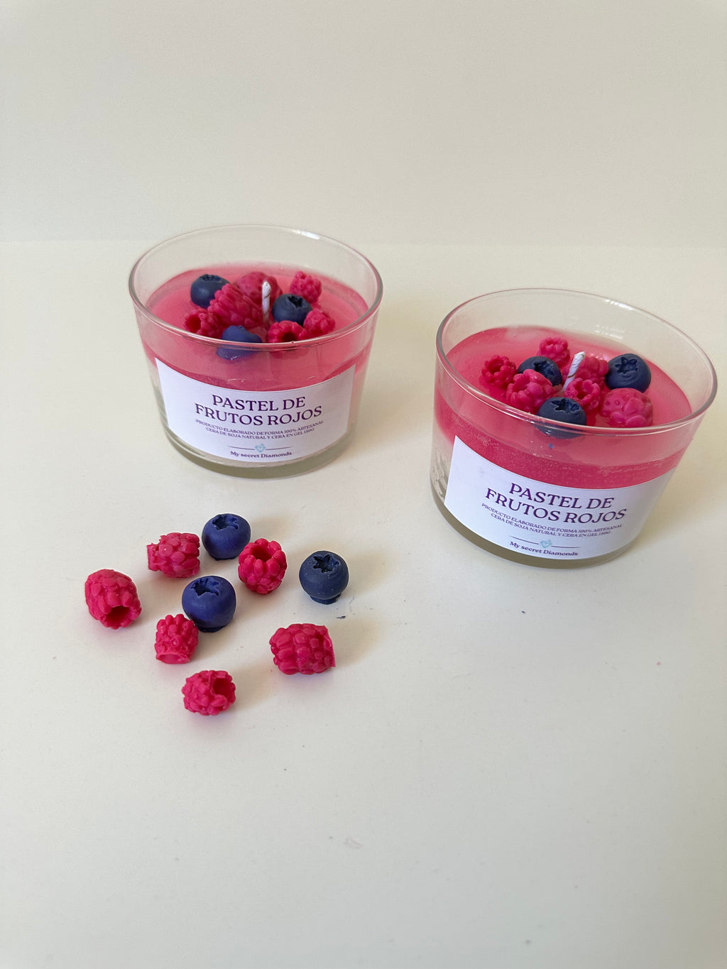 Vela " pastel de frutos rojos  "
