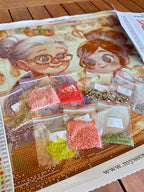 PREVENTA Lienzo  "Cocina con la yaya ”