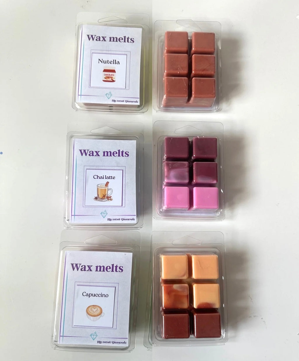 Waxmelts Cera de quemador "Nutella, capuccino, chai latte"