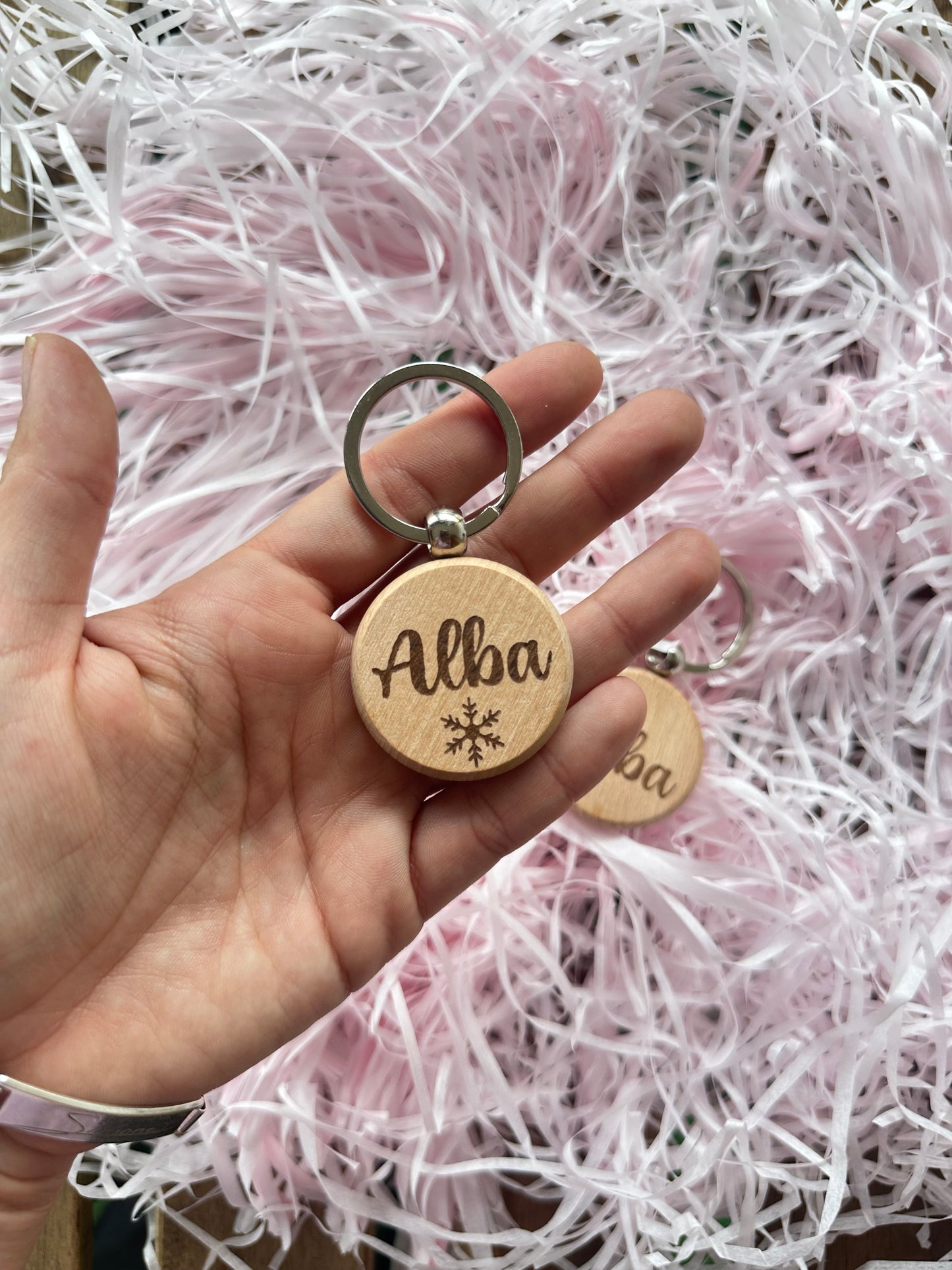 Llavero Personalizado Modelo madera grabado