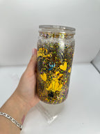 Vaso shaker con tapa y cañita