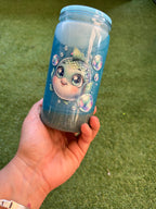 Vaso shaker con tapa y cañita Playa
