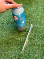 Vaso shaker con tapa y cañita Playa