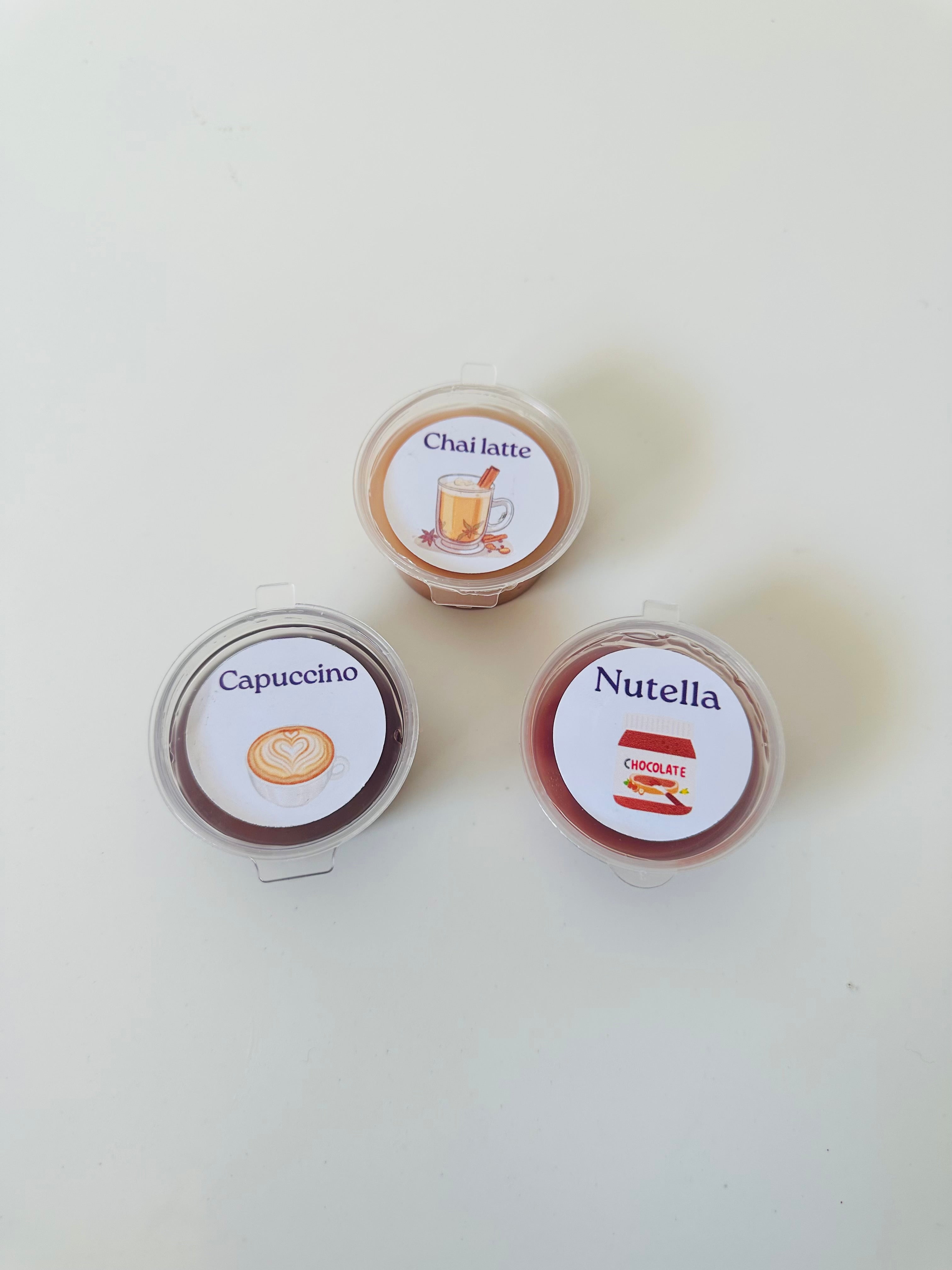 Waxmelts Gelatina de quemador capuccino, nutella , chai latte
