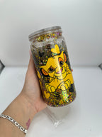 Vaso shaker con tapa y cañita