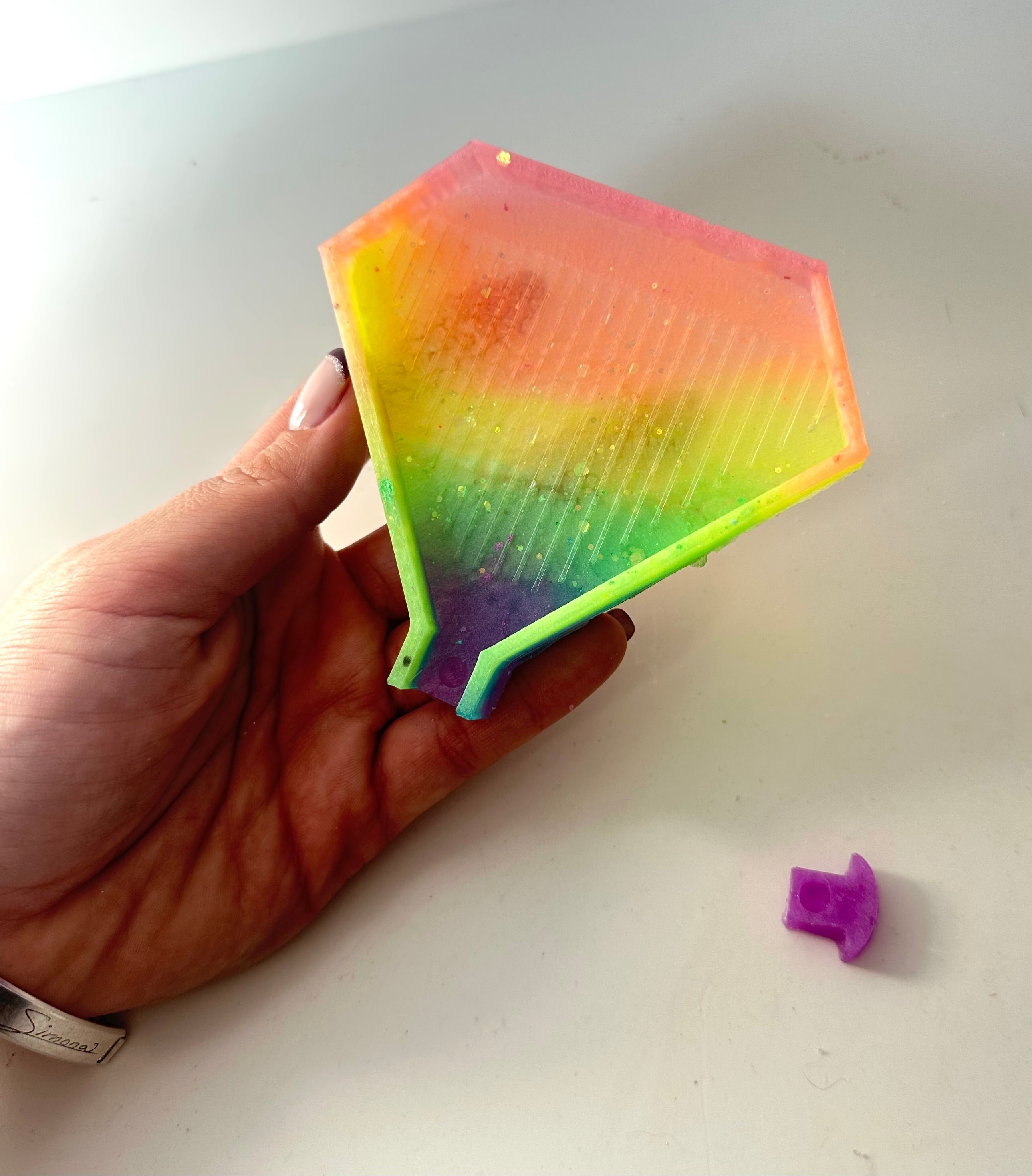 Bandeja dp resina “Diamante grande ”