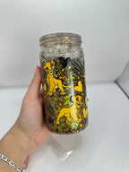 Vaso shaker con tapa y cañita