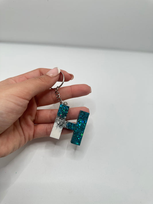 Llavero inicial en resina