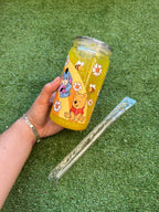 Vaso shaker con tapa y cañita