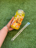 Vaso shaker con tapa y cañita