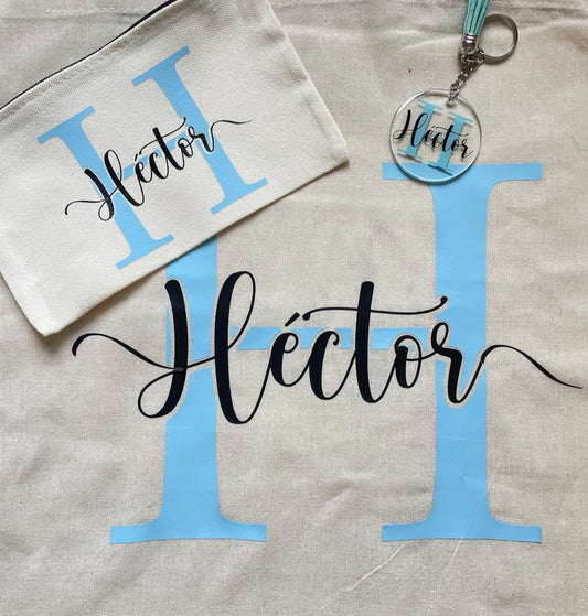 Pack regalo Neceser+ totebag + llavero  Modelo Inicial