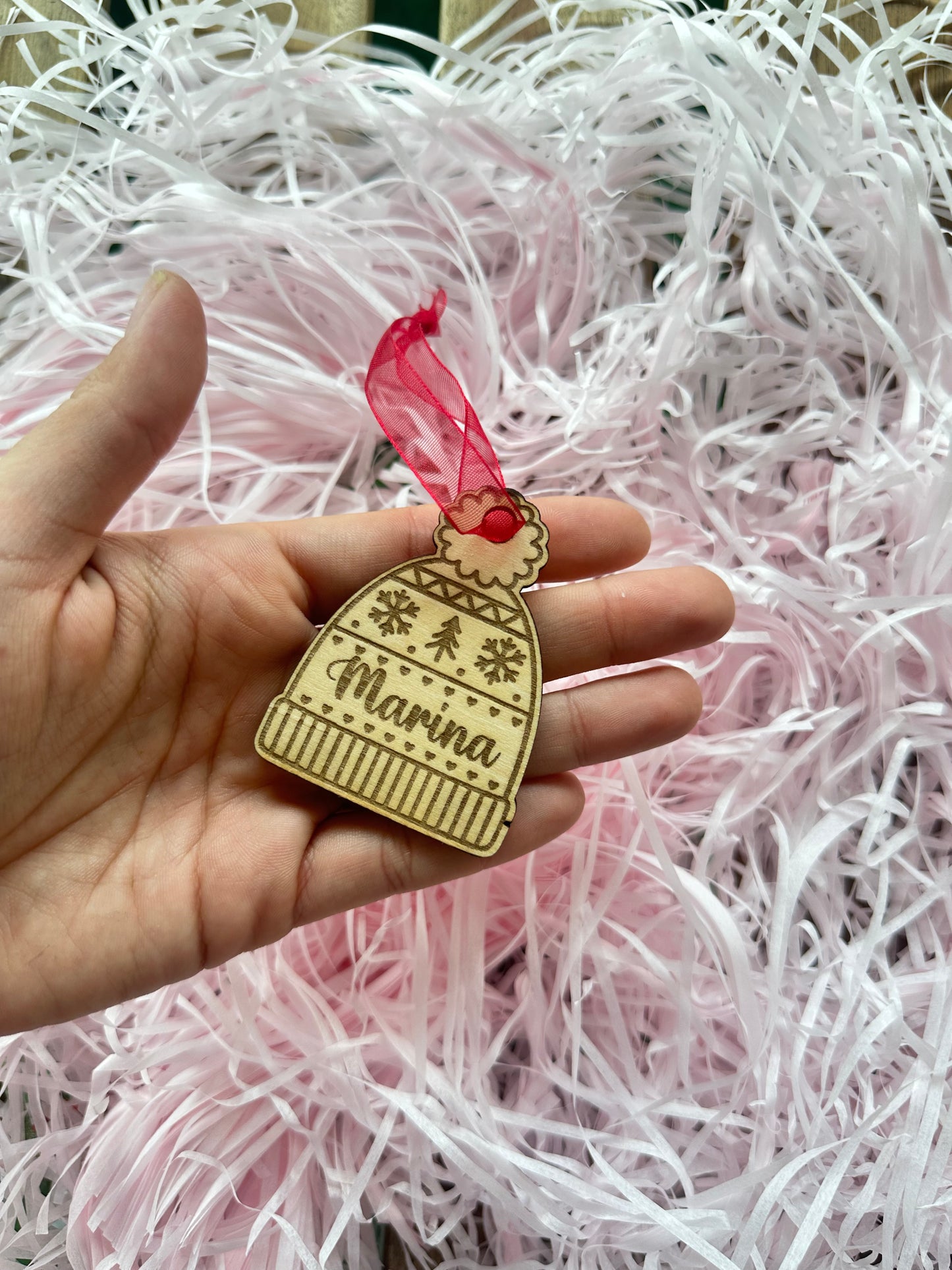 Bola de Navidad personalizable madera (adornos)