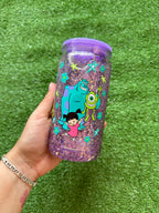 Vaso shaker con tapa y cañita