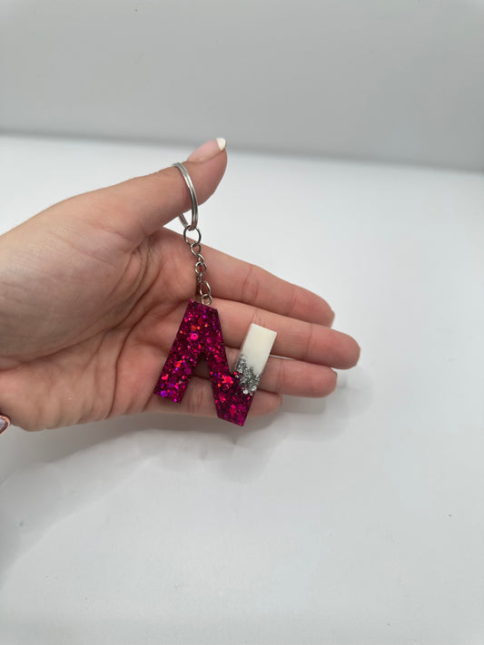 Llavero inicial en resina