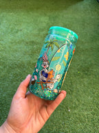 Vaso shaker con tapa y cañita