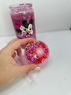 Vaso shaker con tapa y cañita