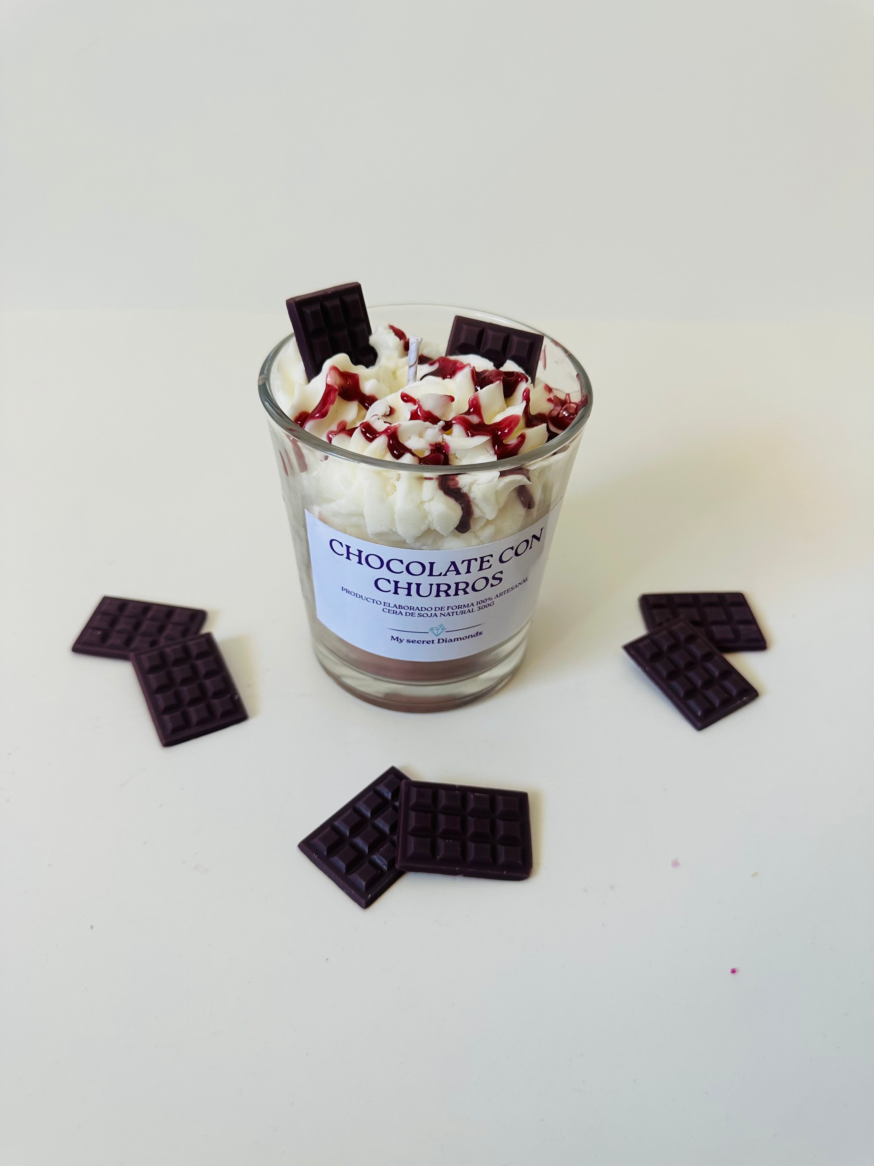 Vela " chocolate con churros "