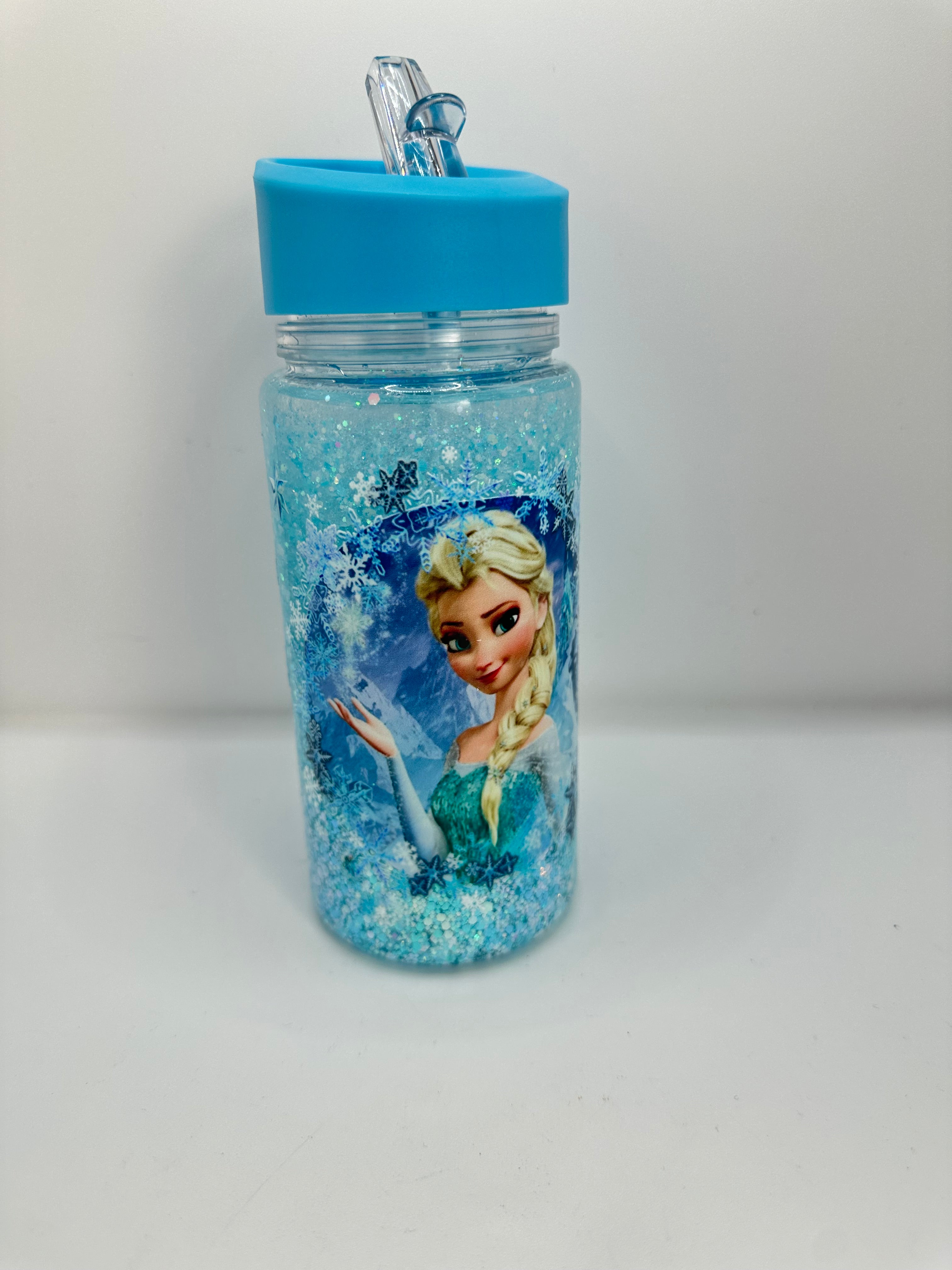 Botella  shaker  con cañita