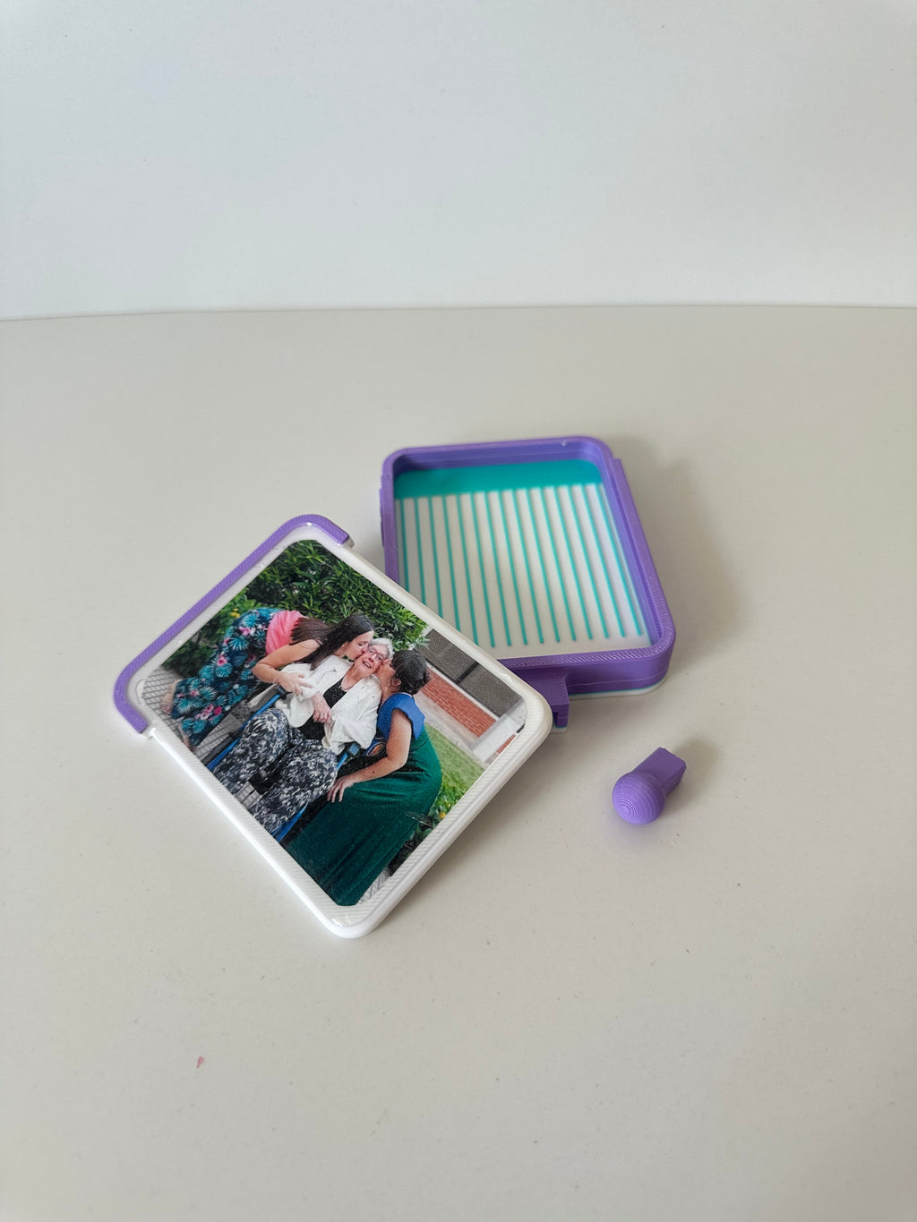 *Personalizable* Bandeja con foto y  tapón