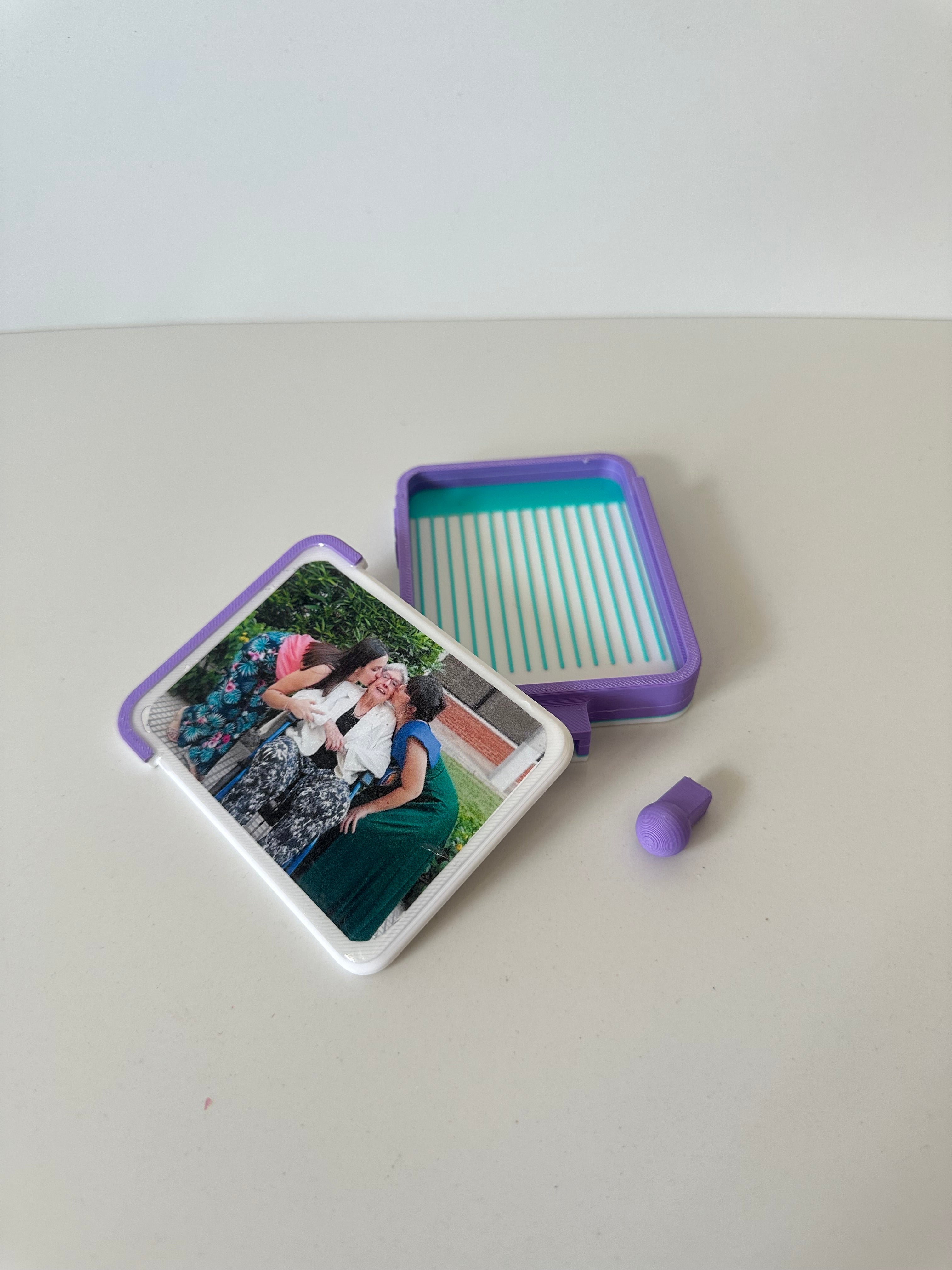 *Personalizable* Bandeja con foto y  tapón