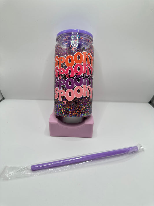 Vaso shaker con tapa y cañita