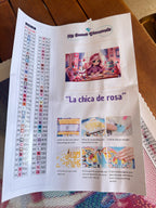 Lienzo  "La chica de rosa ”