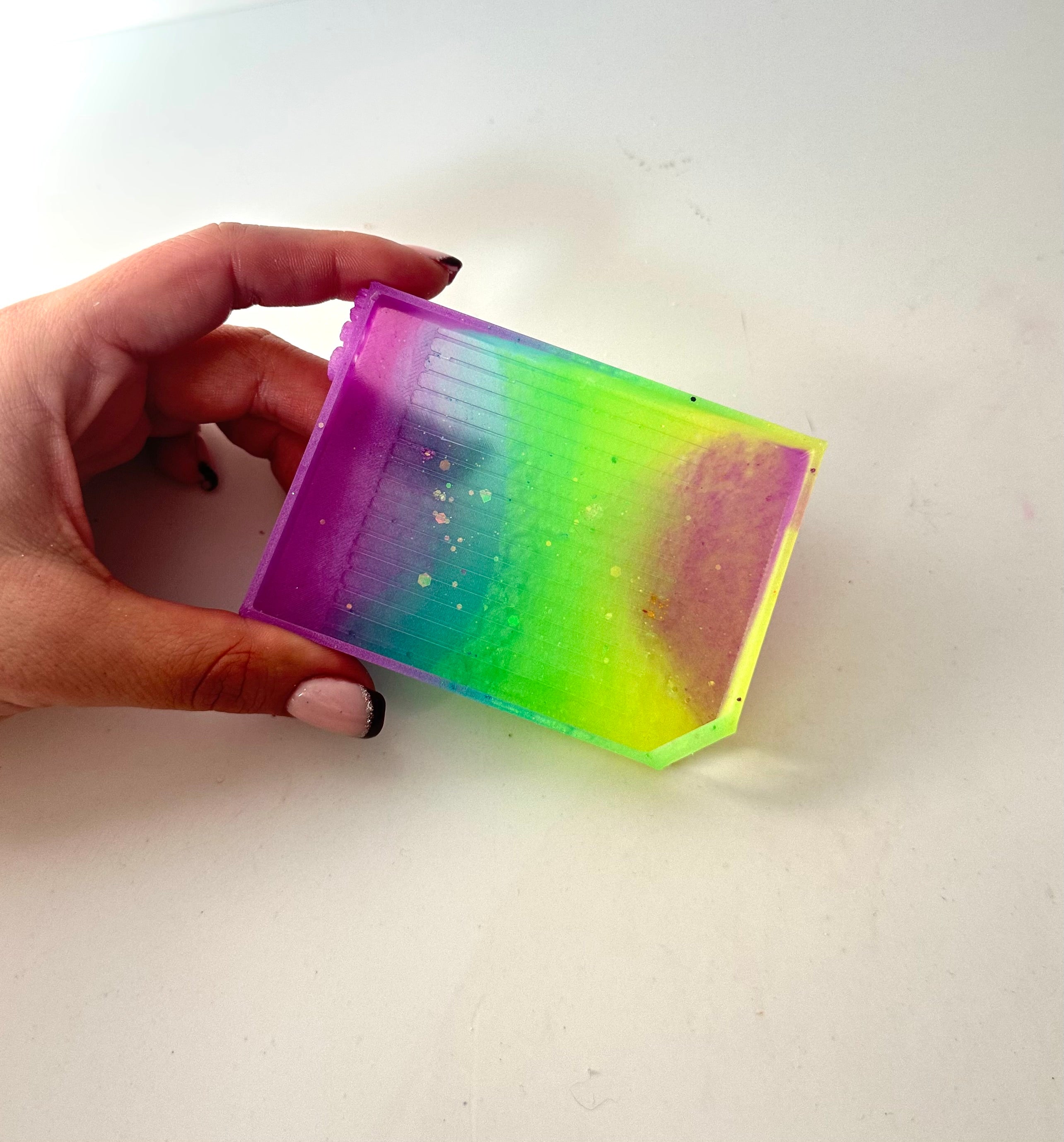 Bandeja dp resina “rectangular apertura”