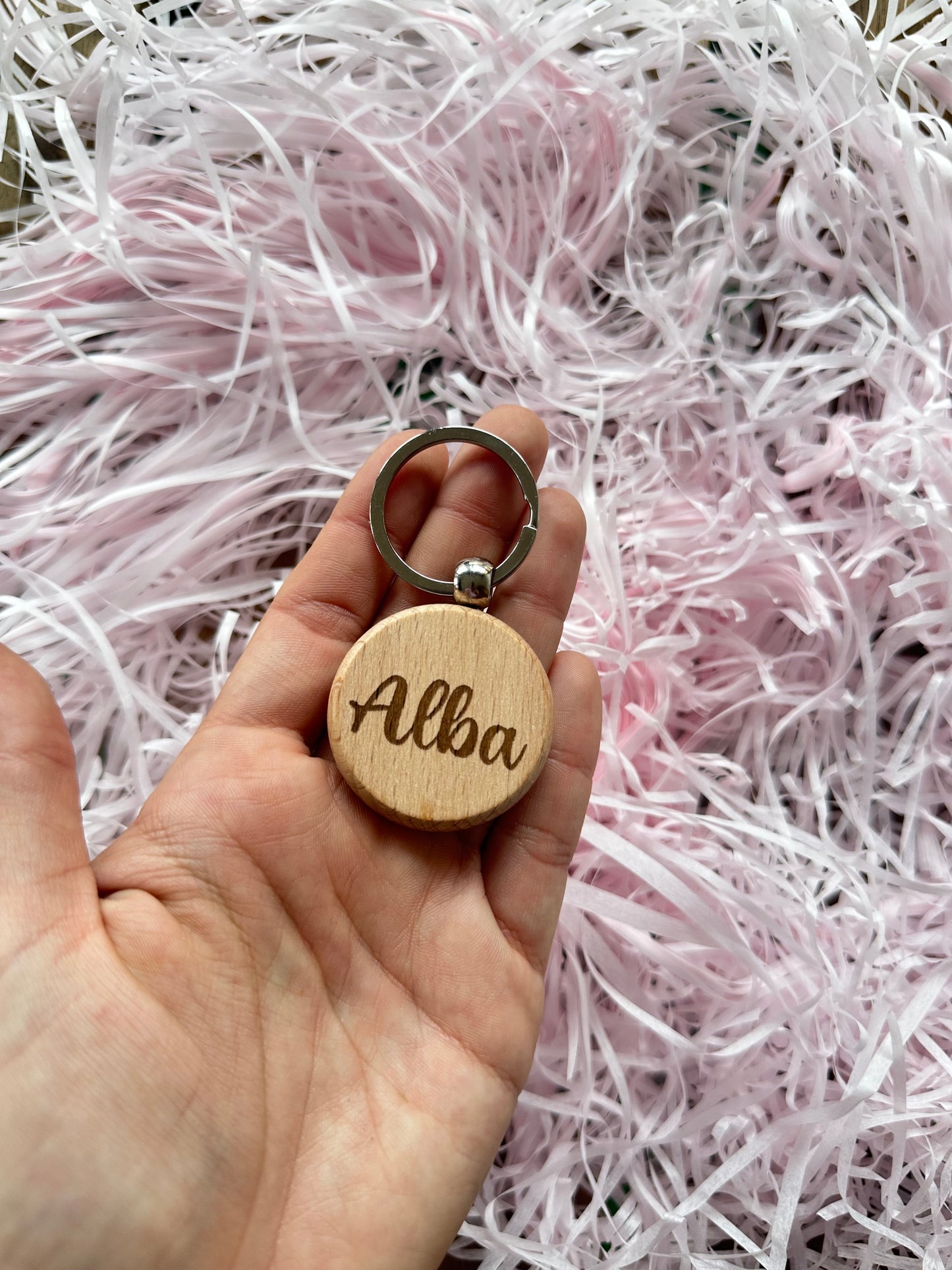 Llavero Personalizado Modelo madera grabado