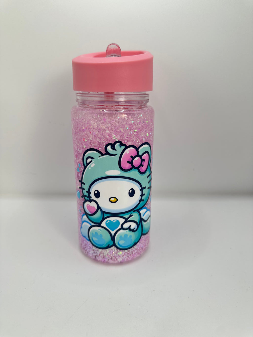 Botella  shaker  con cañita