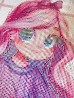 Lienzo  "La chica de rosa ”