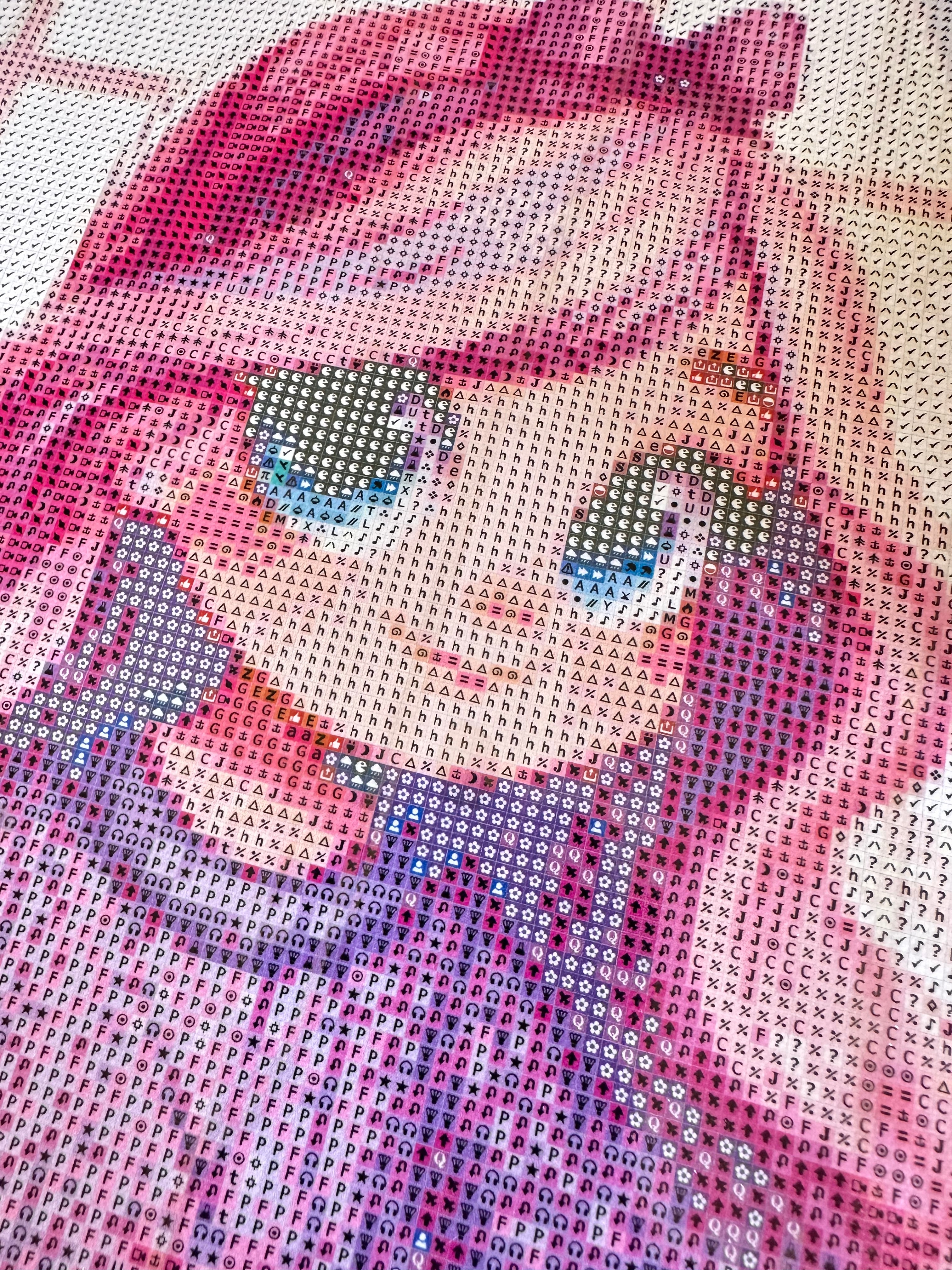 Lienzo  "La chica de rosa ”